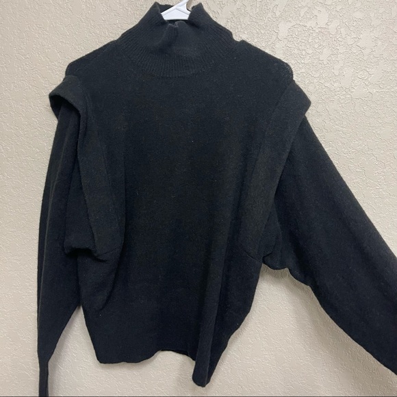 NWT Prologue  Black Wool Blend Mock Turtleneck Sweater Size Small - Picture 3 of 9